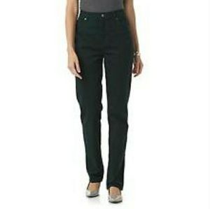 Gloria Vanderbilt Jeans hunter green 16L mom jeans